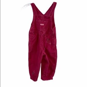 Oshkosh Pink‎ Corduroy Overalls Vintage 24 mos